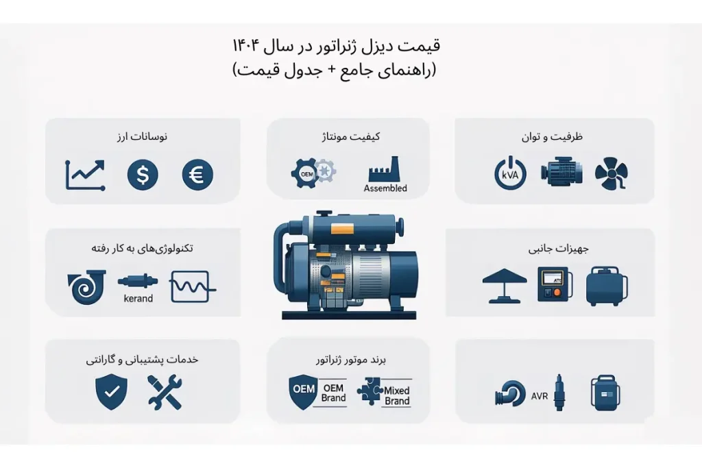 لیست خرید و قیمت دیزل ژنراتور | مجله رخشا دیزل