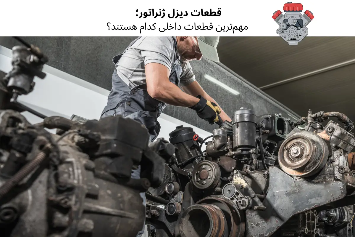 قطعات دیزل ژنراتور؛ مهم‌ترین قطعات داخلی کدام هستند؟ | رخشا دیزل آسیا