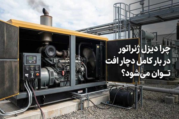 چرا دیزل ژنراتور در بار کامل دچار افت توان می‌شود؟ (دلایل و راه‌حل‌ها)